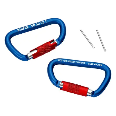 KNIPEX Carabiner pieces 50 T BK (self-service card/blister)