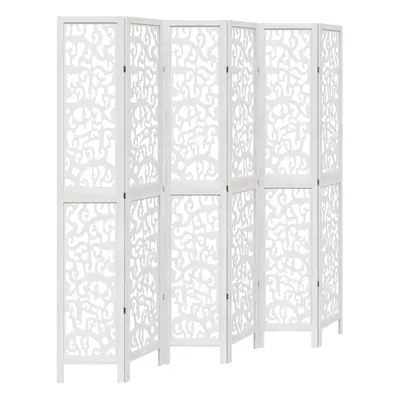 vidaXL Room Divider Panel Privacy Screen Panels White Solid Wood Paulownia