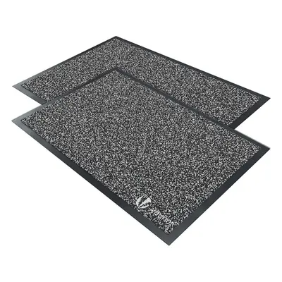 VOUNOT 2pcs Door Mats for Outdoor or Indoor, Dirt trapper, Non Slip Barrier Mat Washable Welcome