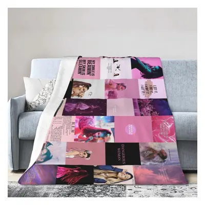 (200CM X 150CM) Super Soft Lightweight Cozy Luxury Flannel Bed Blanket, Ariana Cat Girl Grande F