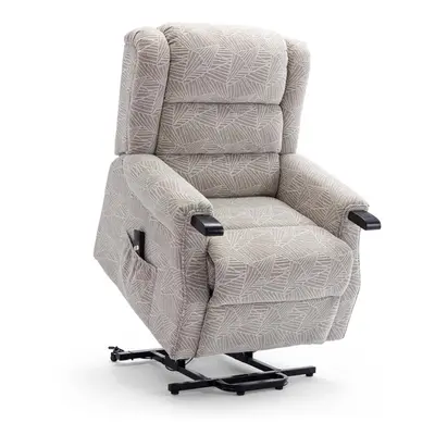 (Creams) ASHFIELD ELECTRIC FABRIC SINGLE MOTOR RISER RECLINER LIFT MOBILITY TILT CHAIR