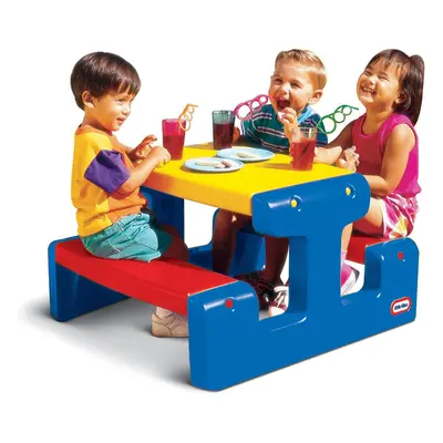 Little Tikes Picnic Table (Primary) - Seats Up to - For Homework, Projects, and Play - Primary C