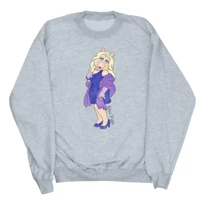 (M, Heather Grey) Disney Womens/Ladies The Muppets Classic Miss Piggy Sweatshirt