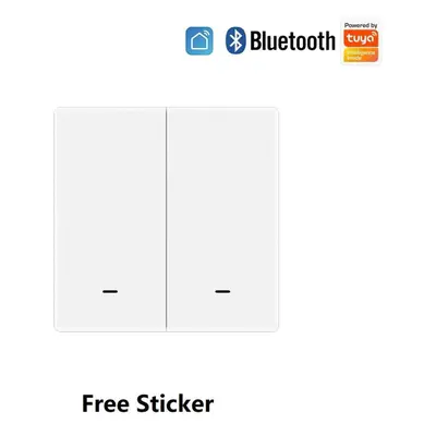 (2Gang -Bluetooth sticker) Smart 1/2/3 Gang Scene Switch Key Switch Wireless Mobile Phone Remote