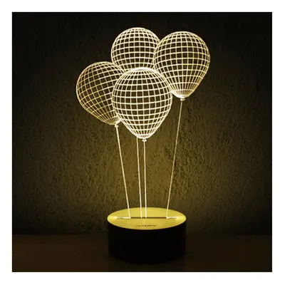 (Balloon) 3D Visual LED Small Table Night Light For Holiday Valentine's Day