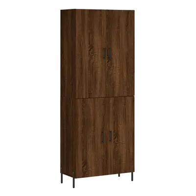 (brown oak, doors) vidaXL Highboard Sideboard Storage Cabinet Side Cabinet White Engineered Wood