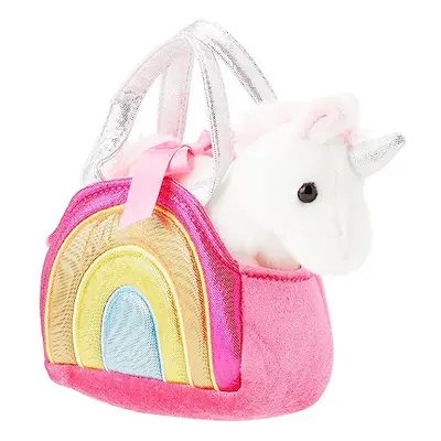 AURORA, 61171, Fancy Pal, Colourful Rainbow Unicorn, 8In, Soft Toy, Multi-Coloured