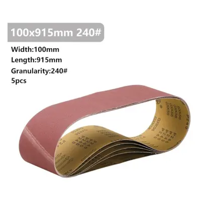 (240# Pcs xÂ Sanding Belt) 5Pcs 915x100mm to Grit Sanding Belt for Flush Belt Machines Polishing