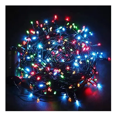 400 Multi Coloured Christmas Battery Operated Chasing LED Lights with Timer