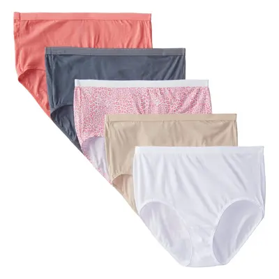 FOL Women's Plus Size ""Fit For Me"" Pack Cotton Brief Panties Assorted