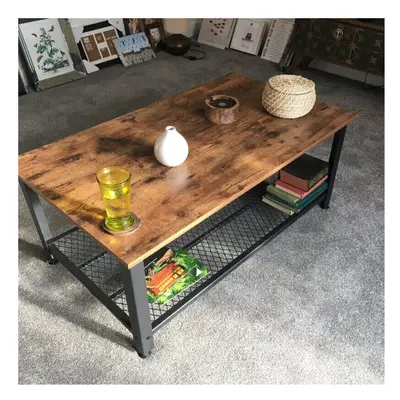 Industrial Coffee Table Vintage Retro Living Room Furniture Side End