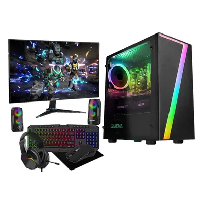 Fast Gaming Intel i5 16GB RAM HDD & 128GB SSD GT730 4GB 22" Monitor PC Bundle & Speaker