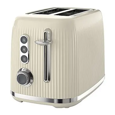 Breville Bold Vanilla Cream 2-Slice Toaster with High-Lift and Wide Slots | Cream and Silver Chr