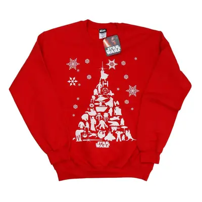 (XL, Red) Star Wars Womens/Ladies Christmas Tree Sweatshirt