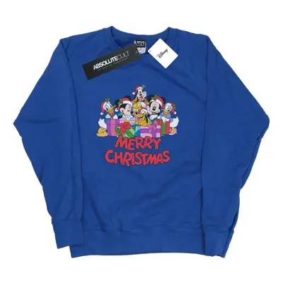 (M, Royal Blue) Disney Womens/Ladies Mickey Mouse And Friends Christmas Sweatshirt