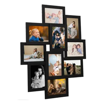 (black, x (10 x cm)) vidaXL Collage Photo Frame MDF for 10x(13x18 cm)/10x(10x15 cm) Multi Colour