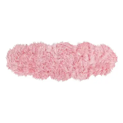 Faux Sheepskin Rug Pink MAMUNGARI