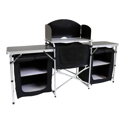 Charles Bentley Odyssey Folding Kitchen Camping Large Storage Unit Portable Cooking Wind Shield 