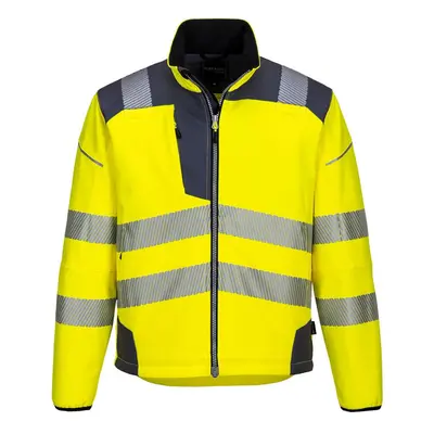 (XL, Yellow/Grey) Portwest Mens PW3 Softshell Hi-Vis Jacket