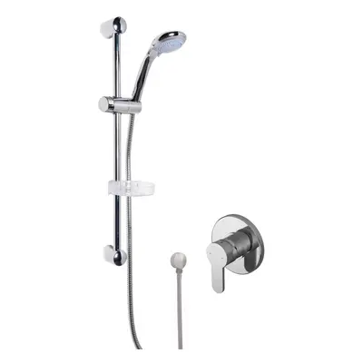 Pride Shower Bundle Concealed Round Manual Valve & Multi Function Handset Slide Rail Kit - Chrom