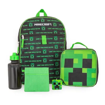 Minecraft Crafting Since Alpha Creeper Piece Backpack Set