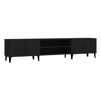 (black) vidaXL TV Cabinet TV Stand TV Unit Media Cabinet Sideboard Engineered Wood