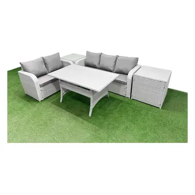 Fimous Seater PE Rattan Wicker Garden Furniture Patio Conservatory Sofa Set with Seater Sofa Lov