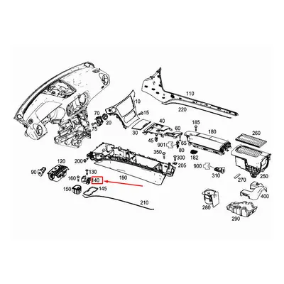 MERCEDES-BENZ SL R231 Additional Beverage Holder A2318100313 NEW GENUINE