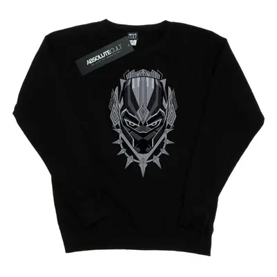 (XL, Black) Marvel Womens/Ladies Black Panther Head Sweatshirt