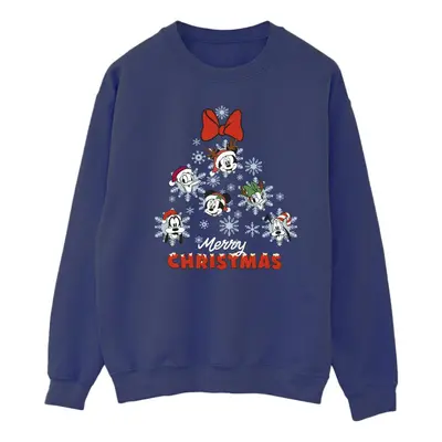 (XL, Navy Blue) Disney Mens Mickey Mouse And Friends Christmas Tree Sweatshirt