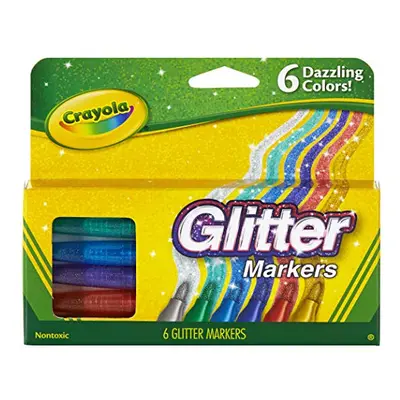 Crayola Glitter Markers, Assorted Colors, Gift, Count (58-8629)