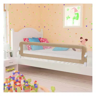 vidaXL Toddler Safety Bed Rail Taupe 180x42cm Polyester Kids Nursery Rails