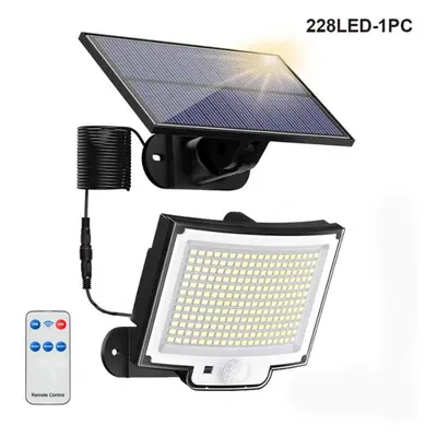 (228LED-1PCS) New Solar Wall Lamp 448led Solar Outdoor Spotlight Ip65 Waterproof Motion Sensor S