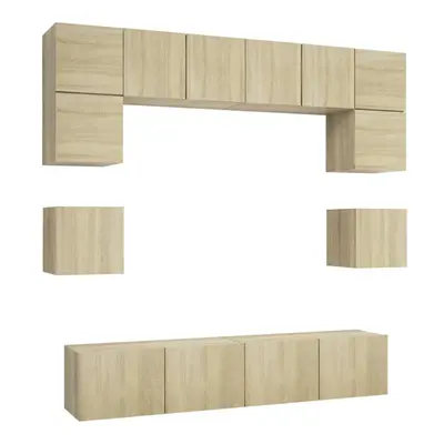 (80 x x cm) vidaXL TV Cabinet Set Piece Chipboard Living Room 80/100cm Multi Colours