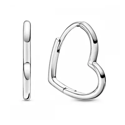 Pandora Asymmetrical Heart Hoop Earrings 298307C00