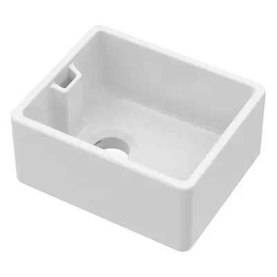 Single Bowl (205mm High Walls) Belfast Kitchen Sink with Overflow, 460mm