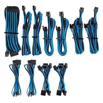 CORSAIR CP-8920228 Premium Individually Sleeved PSU Cables Pro Kit â Blue/Black, Year Warranty