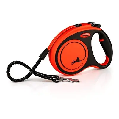 Flexi Xtreme Tape Orange & Black Medium 5m Retractable Dog Leash/Lead for dogs up to 35kgs/77lbs