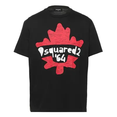 Dsquared2 Maple Leaf Box Fit Black T-Shirt