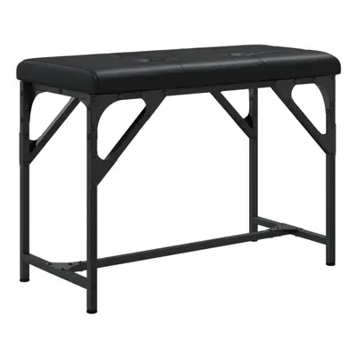 (black) vidaXL Dining Bench Hallway Bench Dining Room Bench Seat Steel and Fabric