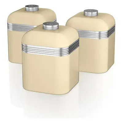 Swan Kitchen Storage Canisters Retro Inspired Colour Coated Iron Body