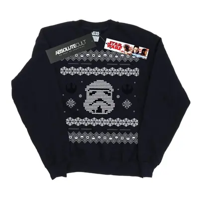 (3XL, Navy Blue) Star Wars Mens Stormtrooper Christmas Fair Isle Sweatshirt