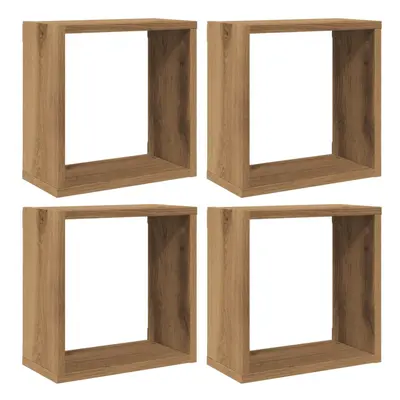 (artisan oak, x x cm/ pcs) vidaXL Wall Shelves Floating Rack Display Shelf Bookshelf Engineered 