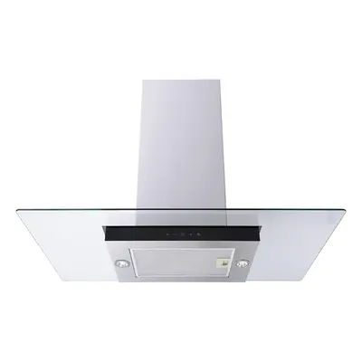 CDA ECNK91SS Built In 90cm Island Cooker Hood Speeds Stainless Steel A Rated