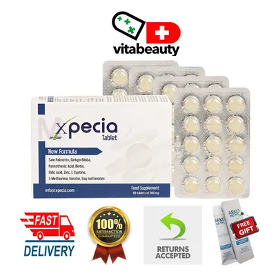 (3 Month (180 Tablets)) Xpecia For Men Anti Hair Loss Dht Blocker Saw Palmetto Biotin Keratine N