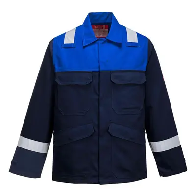 (XXL, Navy/Royal Blue) Portwest Mens Bizflame Plus Hi-Vis Jacket