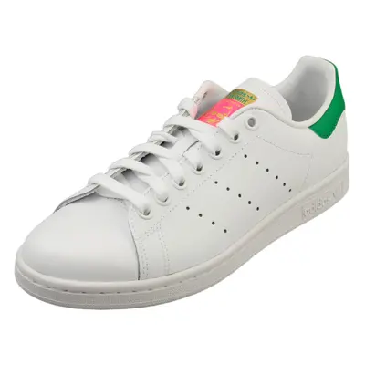 (7) adidas Stan Smith Womens Classic Trainers in White Green Pink