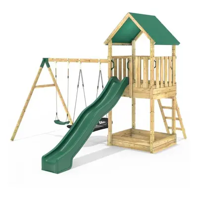 (Swing Gisburn) Rebo Modular Wooden Climbing Frame Adventure Playset