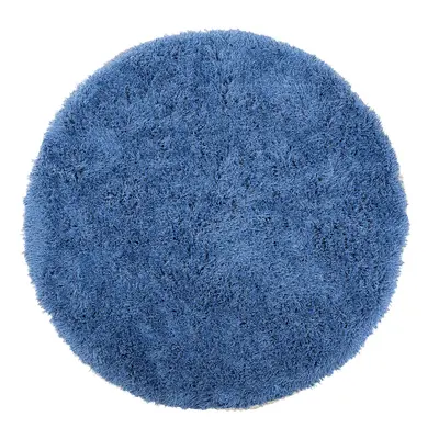 Shaggy Round Area Rug cm Blue CIDE