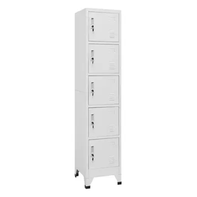 vidaXL Locker Cabinet Light Grey cm Steel Storage Office Cabinet Furniture